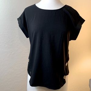 Forever 21. black short sleeve blouse. New with tags